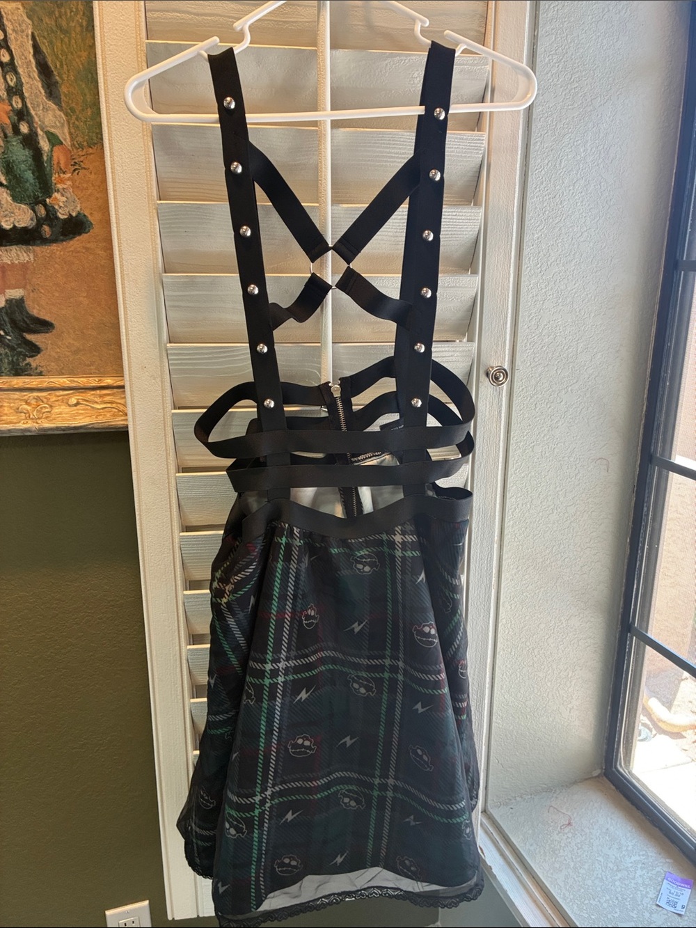 Mattel Black Top with Dark Green Plaid Skater Skirt - Picture 3 of 16